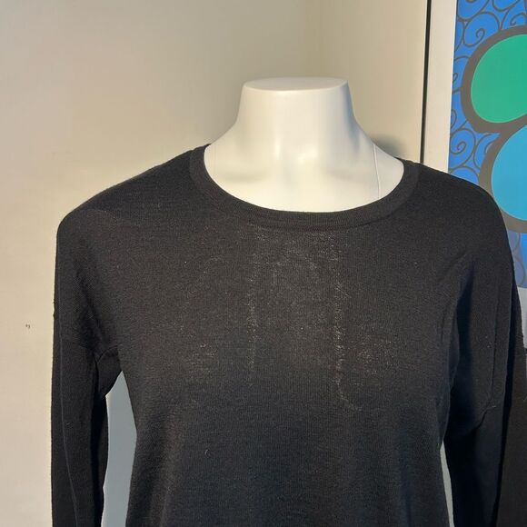 Rag & Bone Black Extra Fine Merino Wool Lightweight Women's Sweater Size S - Picture 2 of 8